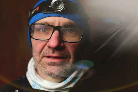 Konrad podczas Winter Trail Małopolska 2019