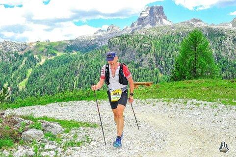 Sebastian podczas Lavaredo Ultra Trail 2021