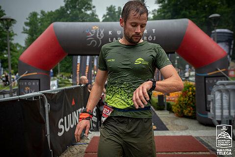 Michał podczas Dolnośląski Festiwal Biegów Górskich 2021