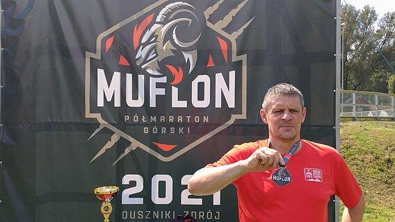 Tomasz podczas Biegi Górskie Muflon 2021