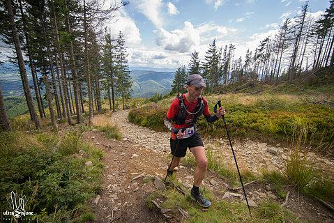 Marcin podczas Beskidy Ultra Trail 2021