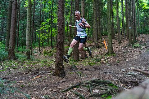 Konrad podczas Garmin Ultra Race Myślenice 2023