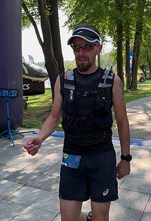 Łukasz podczas XRun - Wyspowy Trail 2023