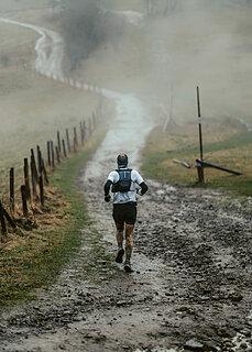Michał podczas Baran Trail Race Zima 2024