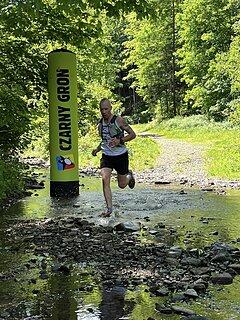 Konrad podczas Ultramaraton Beskidzki Topór 2024