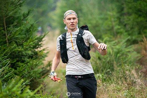 Michał podczas Bieg Jaskiniowego Niedźwiedzia 2024