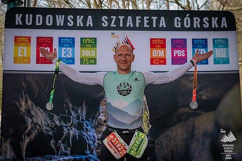 Paweł podczas Kudowska Sztafeta Górska 2025