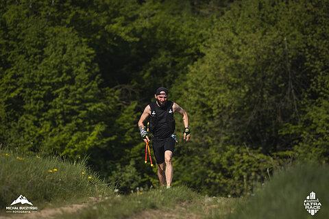 Michał podczas Garmin Ultra Race Myślenice 2025