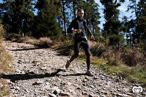 Michał podczas Baran Trail Race 2025