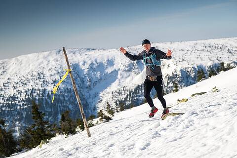 Marcin podczas Zimowy Ultramaraton Karkonoski 2026