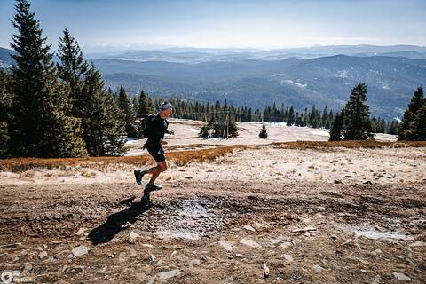 Michał podczas Baran Trail Race Zima 2026