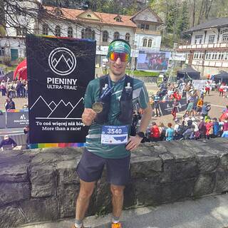 Michał podczas Pieniny Ultra-Trail 2026